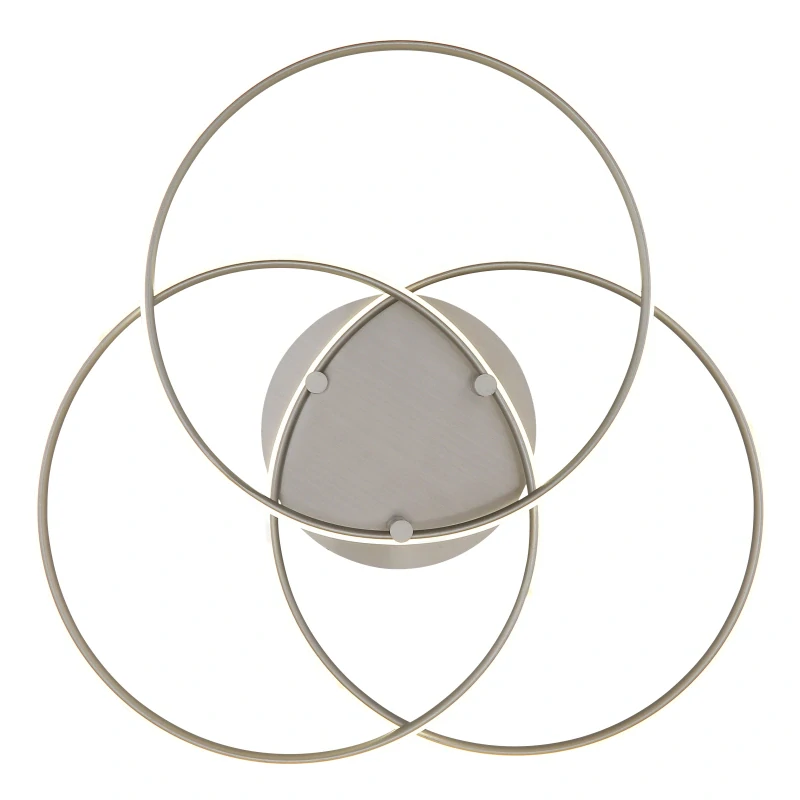 Globo 67355-40N KOMBOS - Stropní LED svítidlo ve stříbrné barvě, LED 40W, 4000K, Ø 45cm