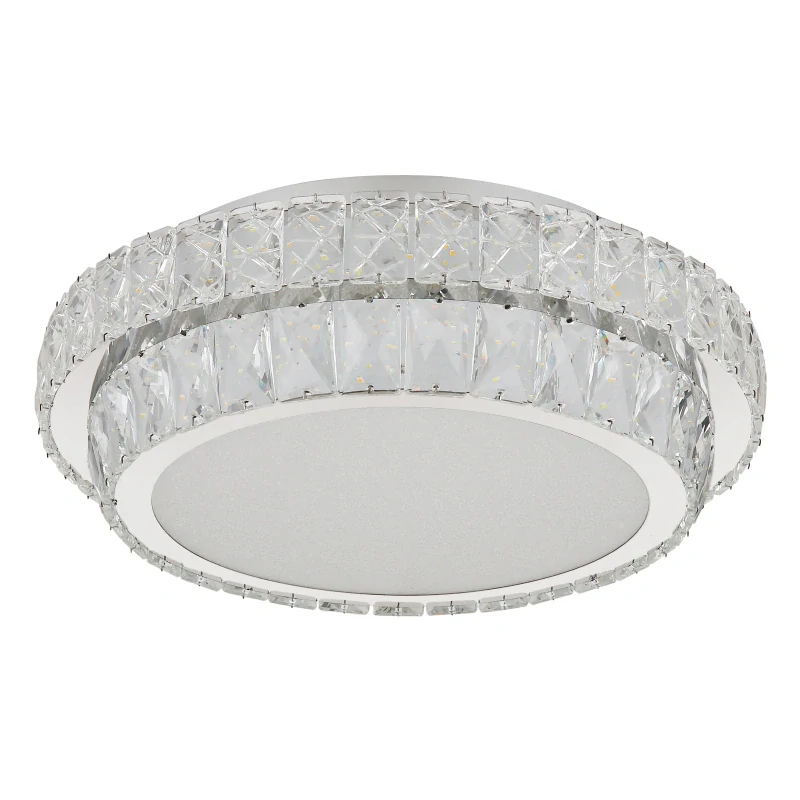 Globo 68157-38 KLARA - Křišťálový stropní lustr stmívatelný ovladačem, LED 38W, 2700–6000K, Ø 40cm