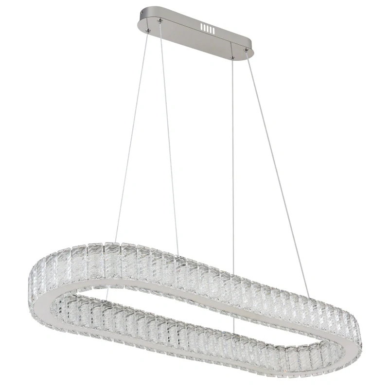 Globo 67162-58 MUCKY - Křišťálový závěsný lustr stmívatelný ovladačem, LED 58W, 2700–6500K