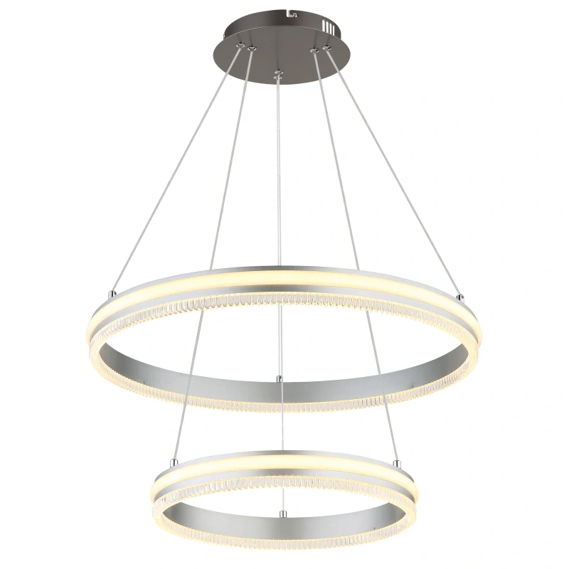 Globo 67377-60H FRANCINE - Stmívatelný moderní závěsný lustr nad stůl nebo sedačku s dálkovým ovladačem, LED 60W, 2700 - 6000K, 60cm