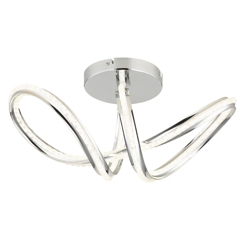 Globo 67440D EVANGELINE - Stmívatelný moderní stropní lustr dálkovým ovladačem, LED 40W, 2700 - 6000K, 50 x 25cm