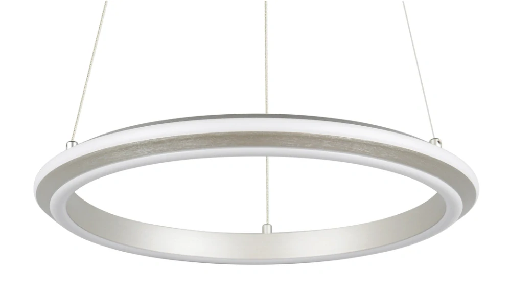 Trio Leuchten 331010107 AMADOR - Vypínačem stmívatelné závěsné kruhové svítidlo v matném niklu, LED 34W, 2300+3000+4000K, Ø 45cm