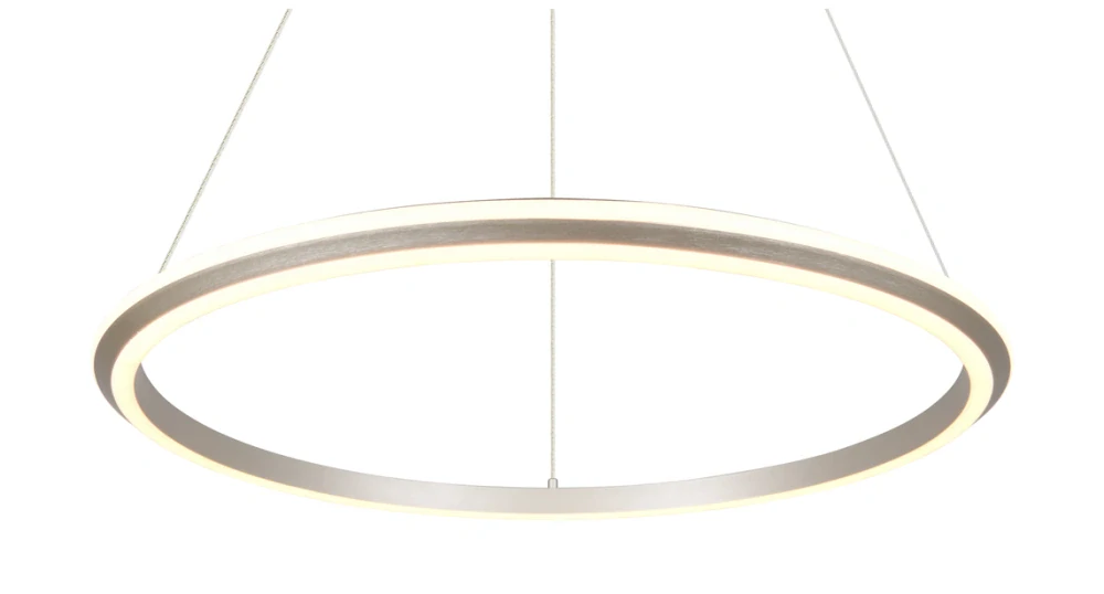 Trio Leuchten 331019107 AMADOR - Vypínačem stmívatelné závěsné kruhové svítidlo v matném niklu, LED 48W, 2300+3000+4000K, Ø 75cm