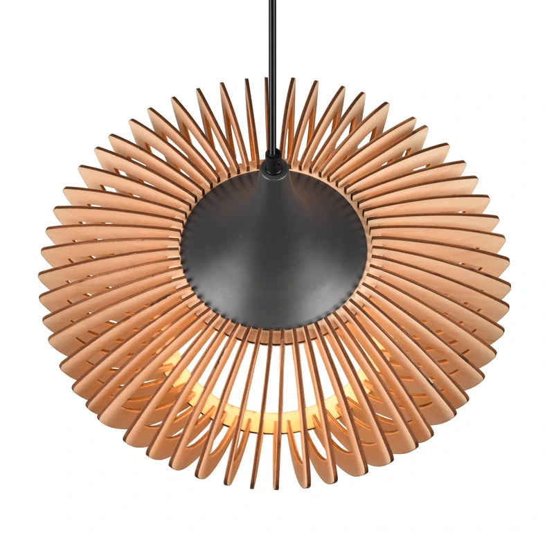 Trio Leuchten 315900142 COLINO - Závěsný dřevěný lustr, 1 x E27 Ø 40cm