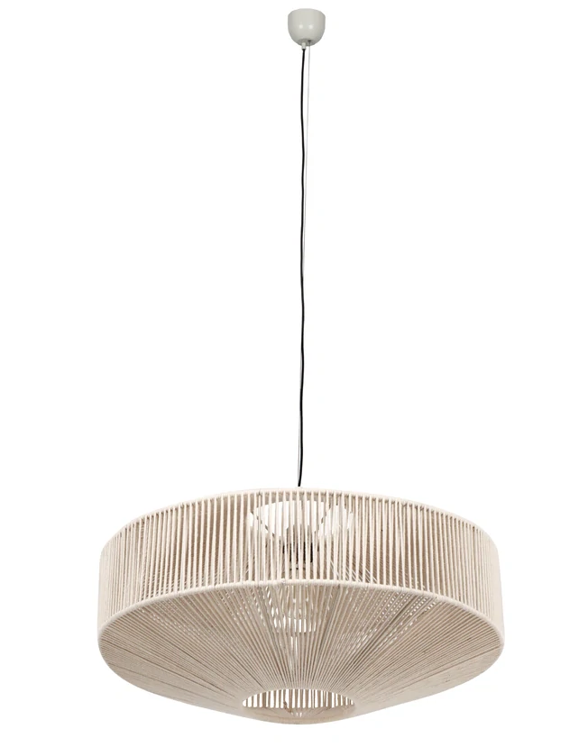Trio Leuchten 364790144 SVEA - Závěsný lustr se stínidlem z bavlny, 1 x E27, Ø 61cm