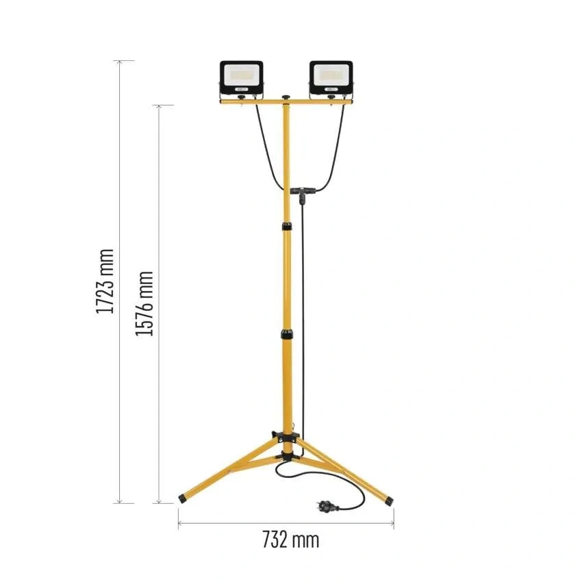 Emos ZS3213.2 GLARO - Přenosné LED reflektory na trojnožce, 2 x 30W, IP65