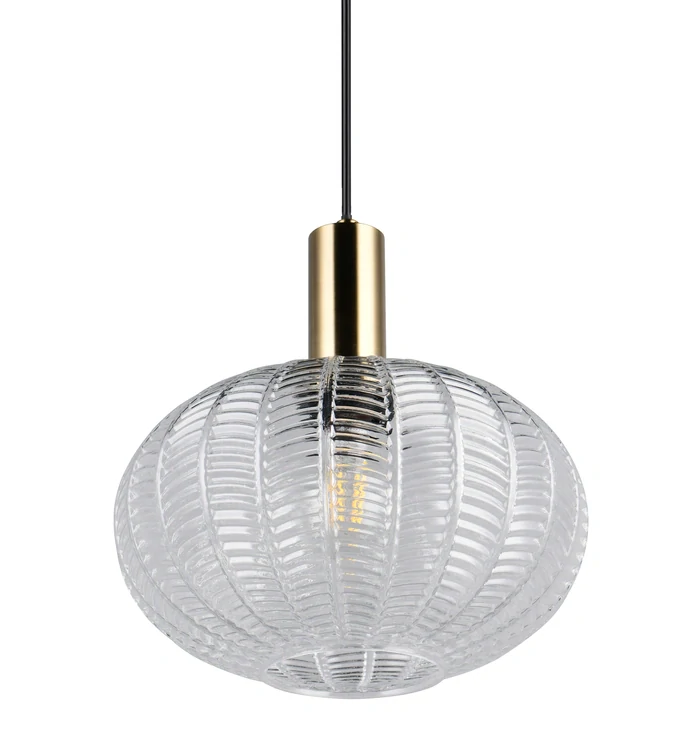 Trio Leuchten R36761052 ELVEZIA - Závěsný lustr s mosaznými prvky, 1 x E27