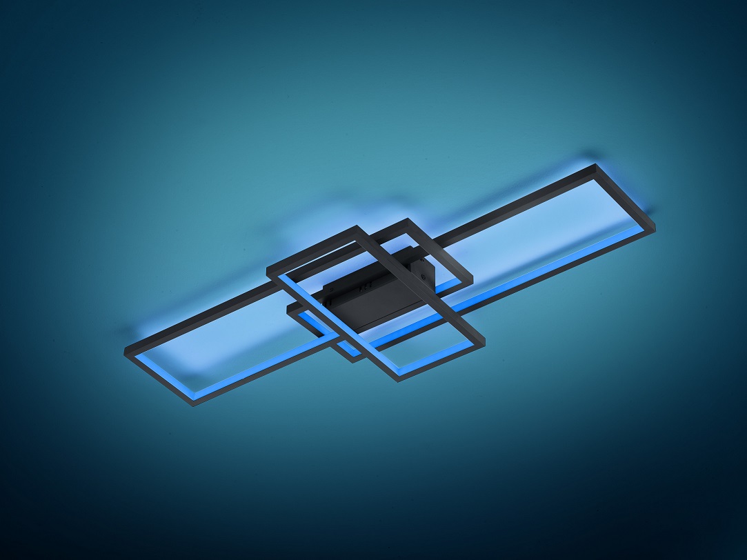 Trio Leuchten 652610342 THIAGO - LED RGB stropní lustr, aplikace WIZ, LED 36W, 3000K - 6000K + RGB, 104 x 42cm, antracit