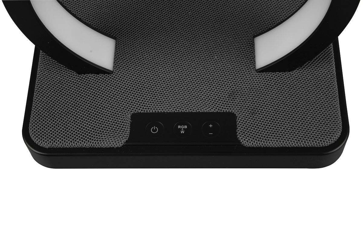 Trio Leuchten R52081132 BEAT - Dotykem stmívatelná černá dekorační RGB lampička s reproduktorem, LED 1W, 3000K