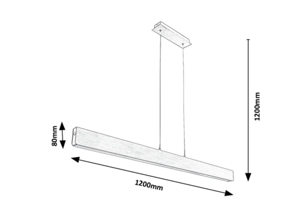 Rabalux 6670 TITHANIA - LED závěsné svítidlo stmívatelné dotykem na senzor se změnou barvy světla 2700K a 6500K, LED 24W, 120cm