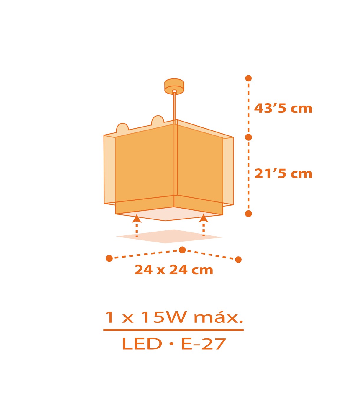 Dalber 64562 LITTLE TIGER - Dětský lustr s tygříkem + Dárek LED žárovka