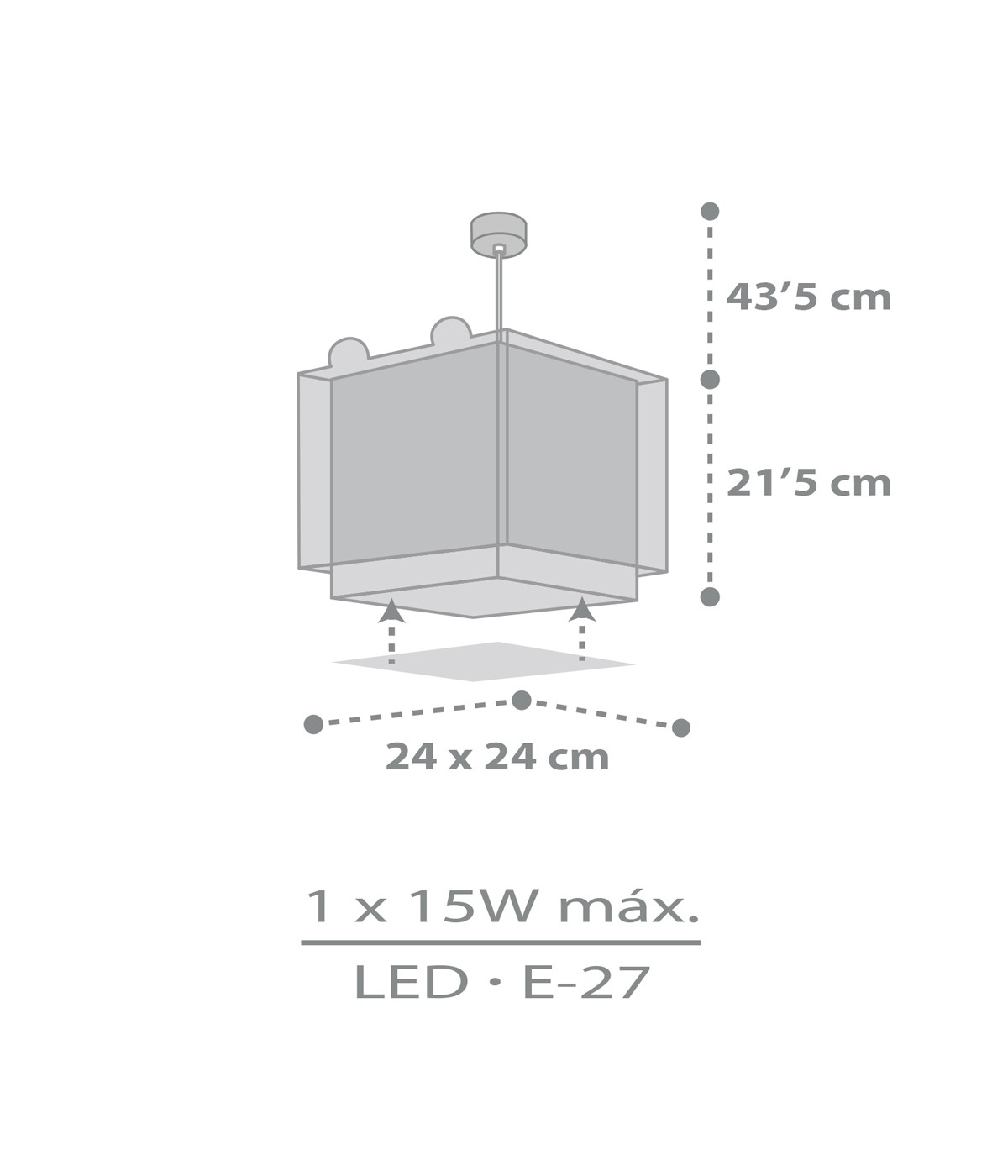 Dalber 64572 LITTLE TEDDY - Dětský lustr s medvídkem + Dárek LED žárovka