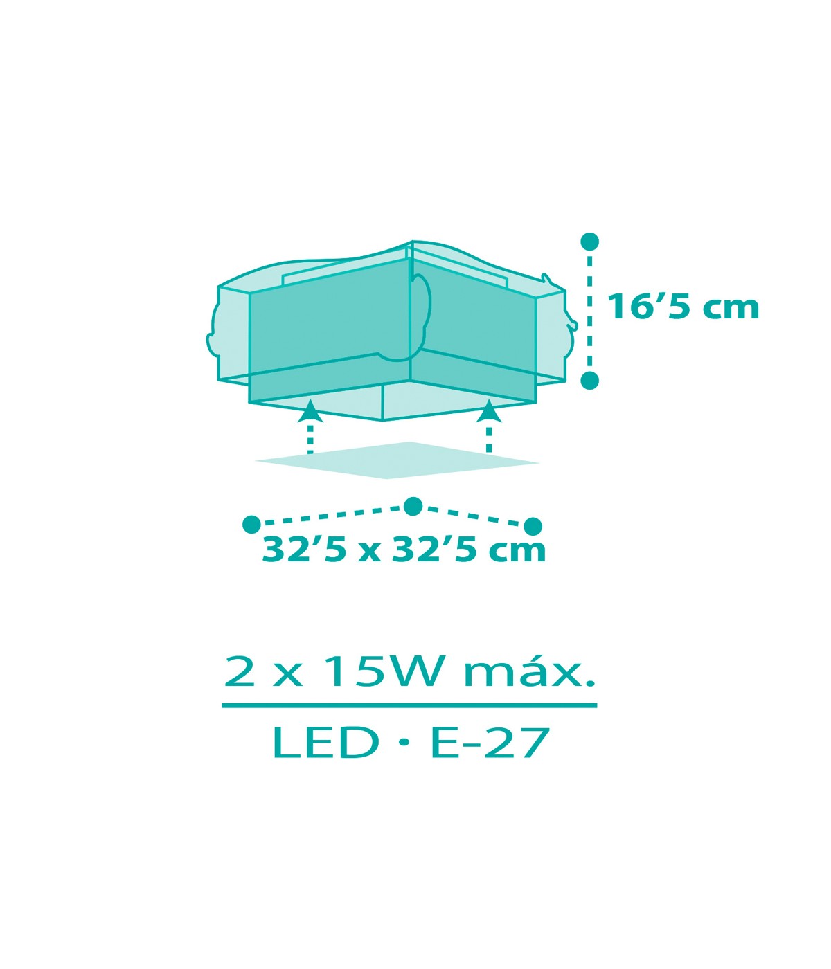Dalber 63446 MERMAIDS - Dětské fosforeskující stropní svítidlo s motivem mořské víly + Dárek 2x LED žárovka