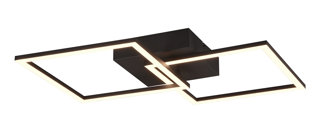 Trio Leuchten R64492132 TRAIL - Moderní LED černý stropní lustr s natáčecím ramenem, LED 20W, 3000K, 60 x 35,2cm