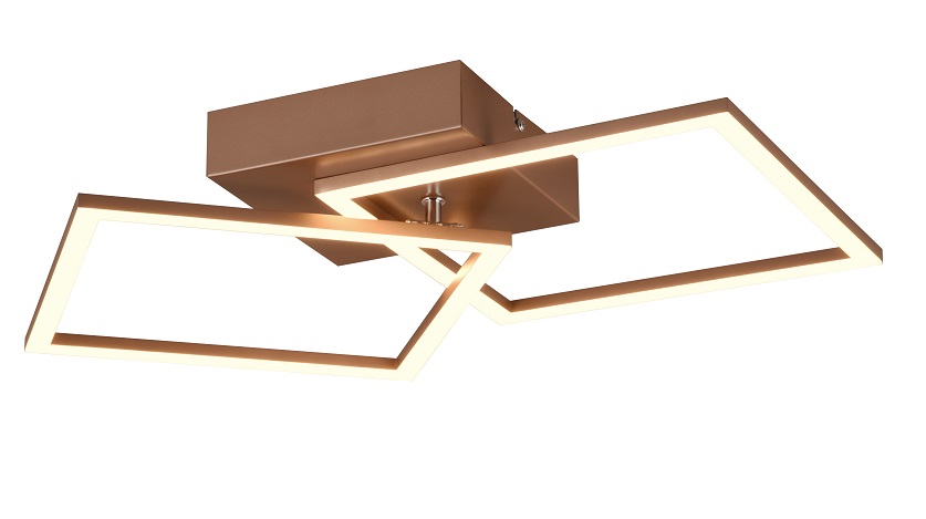Trio Leuchten R64492165 TRAIL - Moderní LED hnědý stropní lustr s natáčecím ramenem, LED 20W, 3000K, 60 x 35,2cm