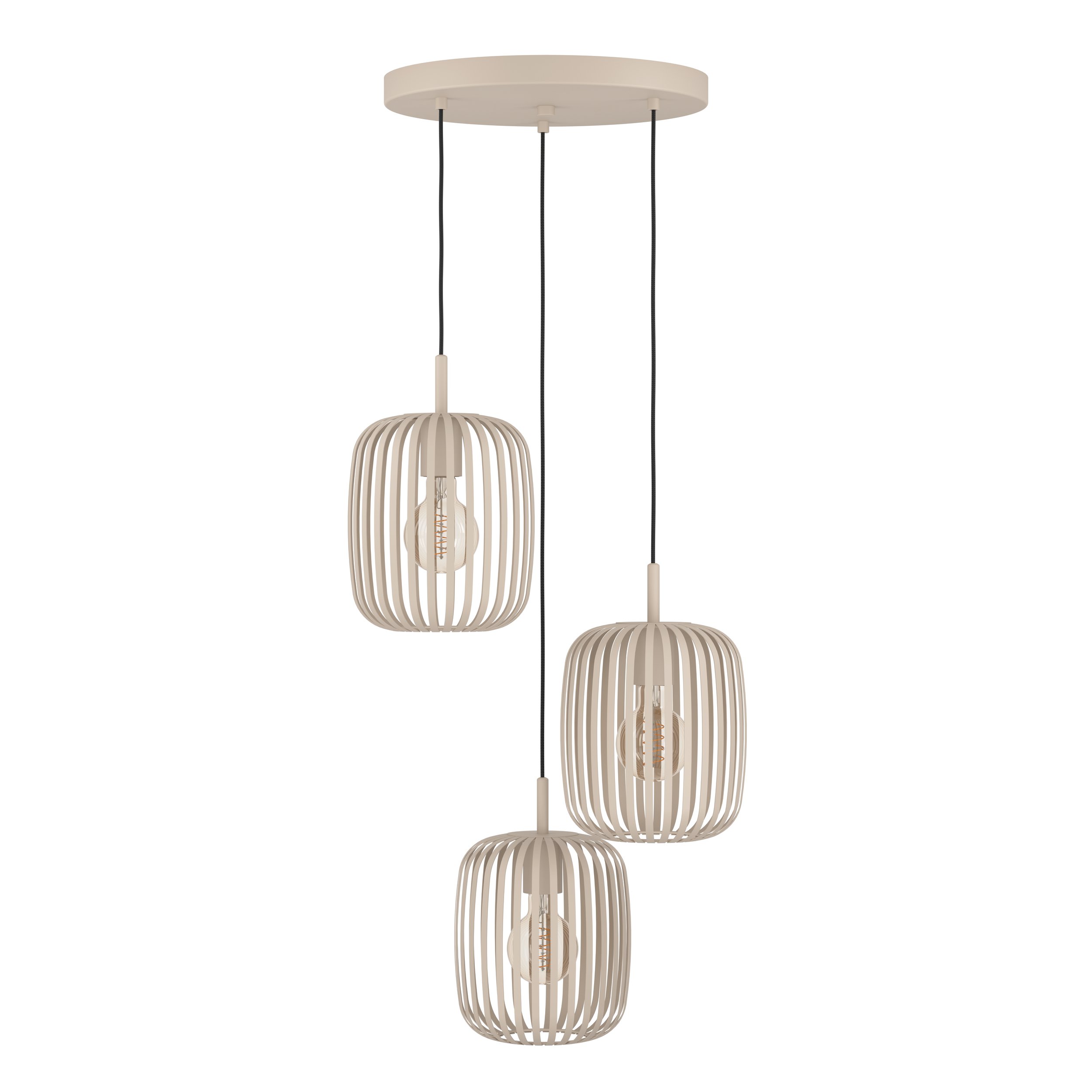 Eglo 900687 ROMAZZINA 1 - Závěsné ocelové svítidlo v pískové barvě nad stůl nebo sedačku, 3 x E27, Ø 46cm