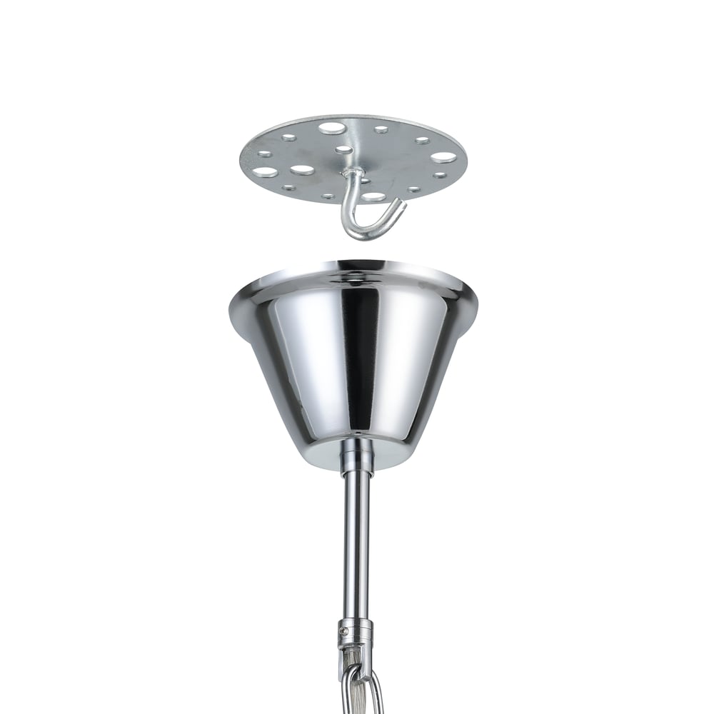 Eglo 39103 BASILANO 1 - Závěsný reprezentativní lustr v lesklém chromu se skleněnými krystalky, 18 x E14, Ø 100cm