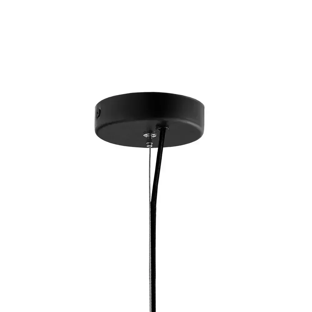 Kaspa 10735102 ALUR M - Závěsné svítidlo s kulatým skleněným stínidlem, černá, 1 x E27, Ø 30cm