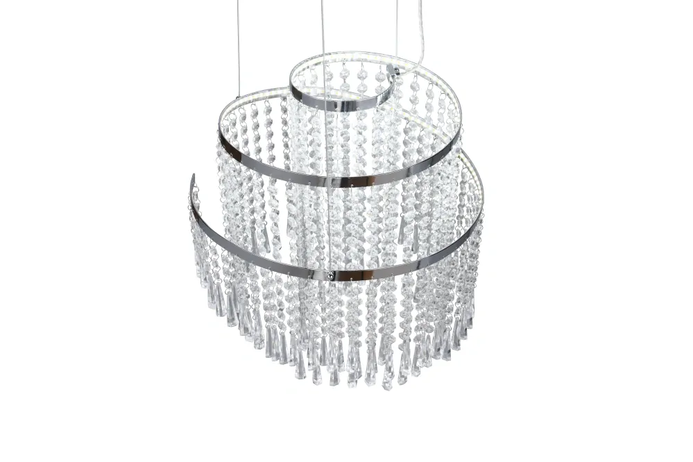 Trio Leuchten R37341106 POMP - Moderní závěsné svítidlo s ověsky, stmívatelné dálkovým ovladačem, LED 30W, 4300lm, 2700 - 6500K, Ø 38cm
