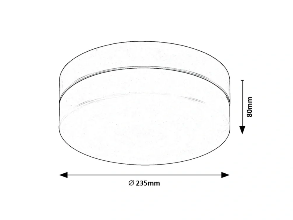 Rabalux 75025 GAELO - Stropní koupelnové svítidlo v černé barvě, LED 15W, 1150lm, 4000K, Ø 23,5cm