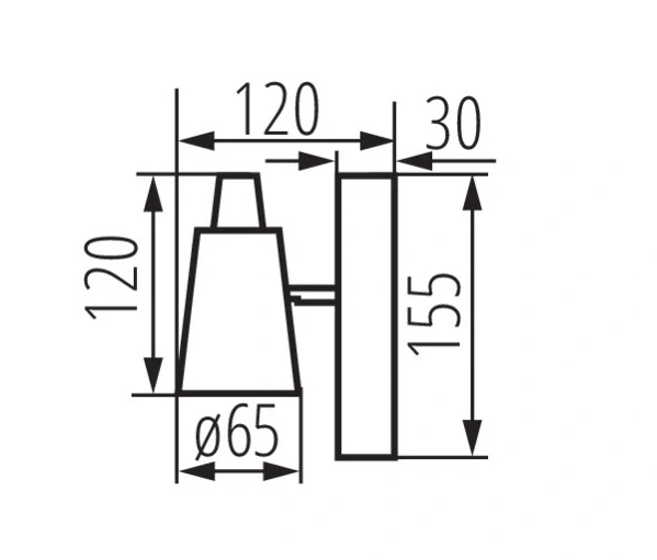 Kanlux 33091 SEMPRA - Nástěnná naklápěcí černá bodovka, 1 x GU10
