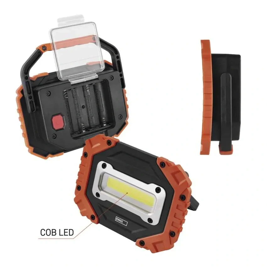 Emos P4113 COB LED - LED přenosná svítidla na 4x AA baterii, 700lm, IP43