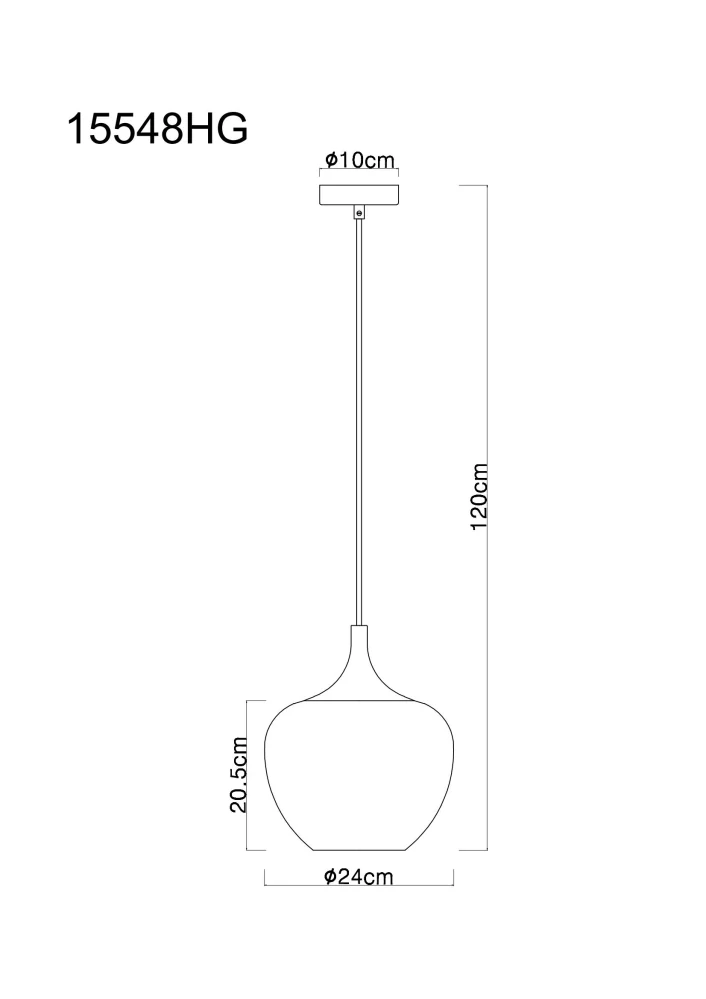Globo 15548HG MAXY - Závěsný černý lustr s měděným stínidlem, 1x E27, Ø 24cm 