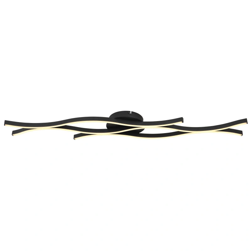 Globo 67206D GERONIMO - Moderní LED stropní lustr v černé barvě, LED 35W, 3000K , 108 x 18cm