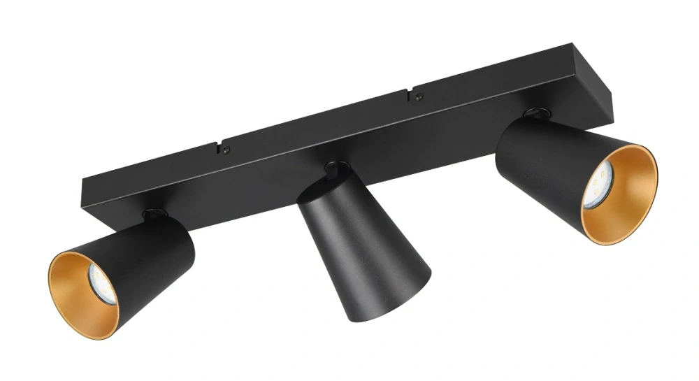 Trio Leuchten 817100332 SHARP - Trojbodové stropní svítidlo v černé barvě, 3 x GU10