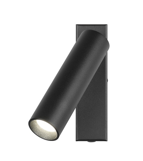 Trio Leuchten 849210132 AMBALA - LED nástěnné svítidlo v černé barvě s přepínačem barvy světla 2300 + 3000 + 4000K, LED 5,5W