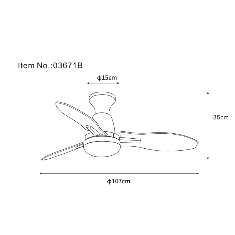 Globo 03671B GALE - Stropní LED ventilátor v černé barvě s imitaci dřeva,dálkové ovladání, LED 22W, 3000-6000K