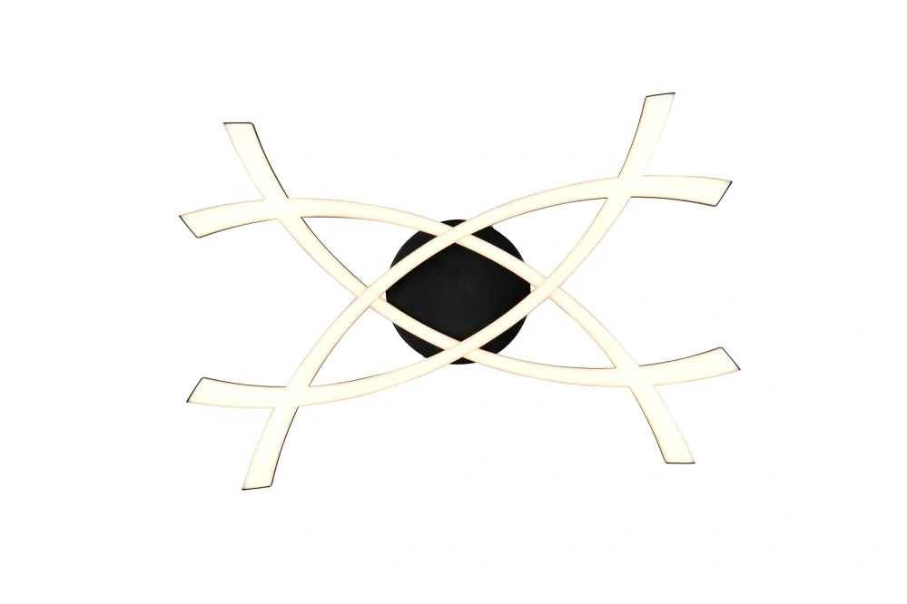 Trio Leuchten R23691132 POLLOCK - Stropní LED černé svítidlo 60 x 40cm, 22W, 2500lm, 3000K