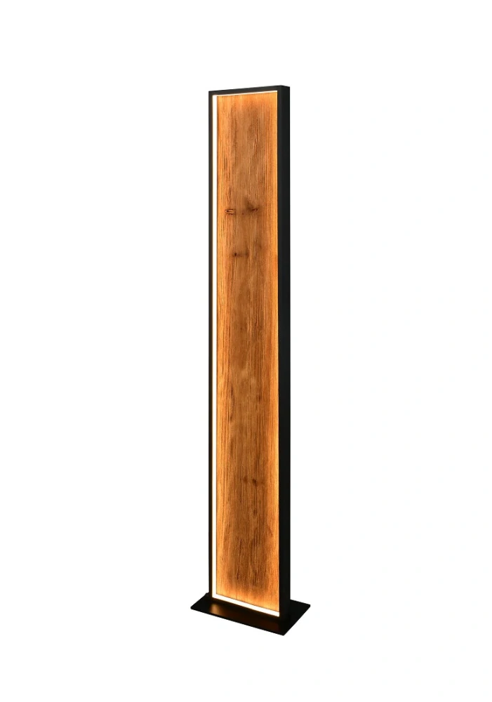Trio Leuchten 455510130 KALEA - Stmívatelná LED dřevěná stojací lampa, 35W, 3000K, výška 120cm