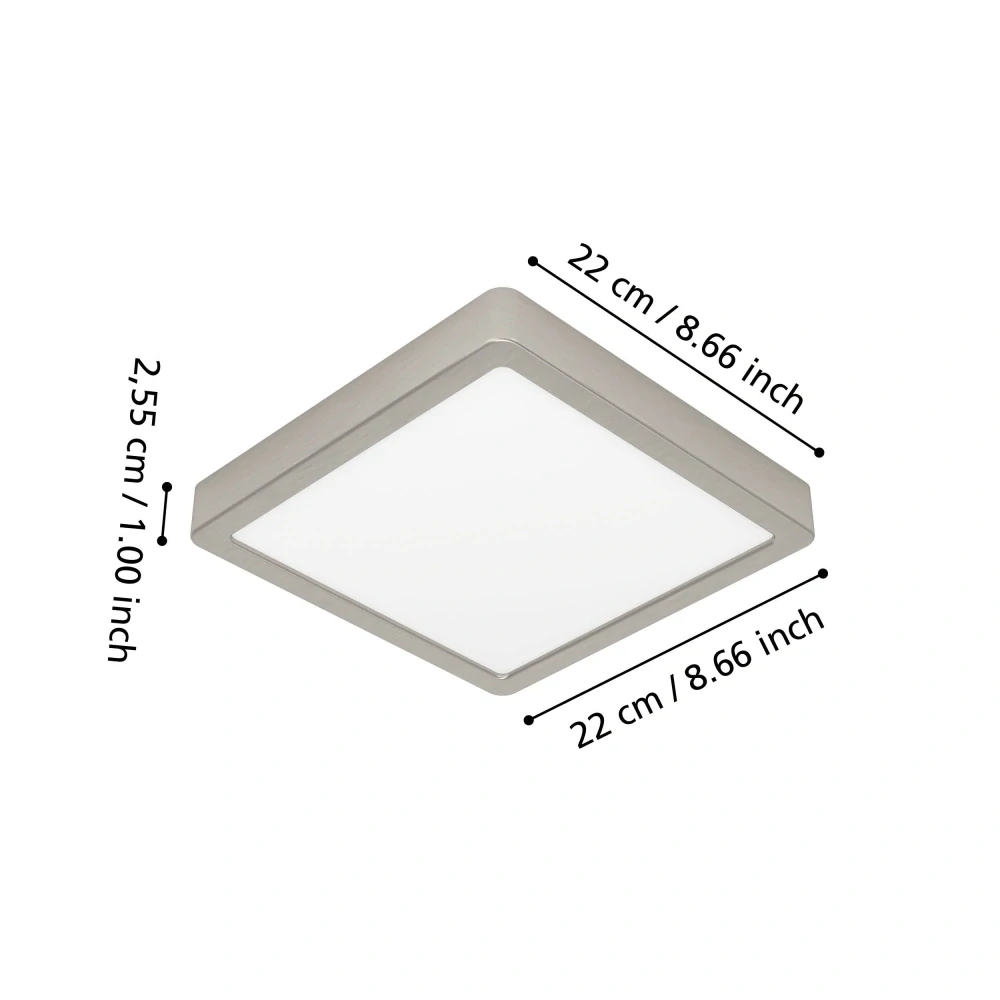 Eglo ZIGBEE 901383 FUEVA 6-Z - Stropní LED čtvercové RGB svítidlo ovládané ovladačem, nebo z mobilní aplikace, LED 10,5W, 22 x 22cm, IP44