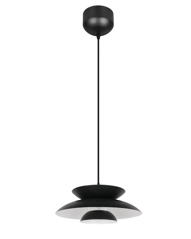 Trio Leuchten R36841932 AMARILA - Kuchyňslý lustr v černé barvě, 1 x E27, Ø 40cm