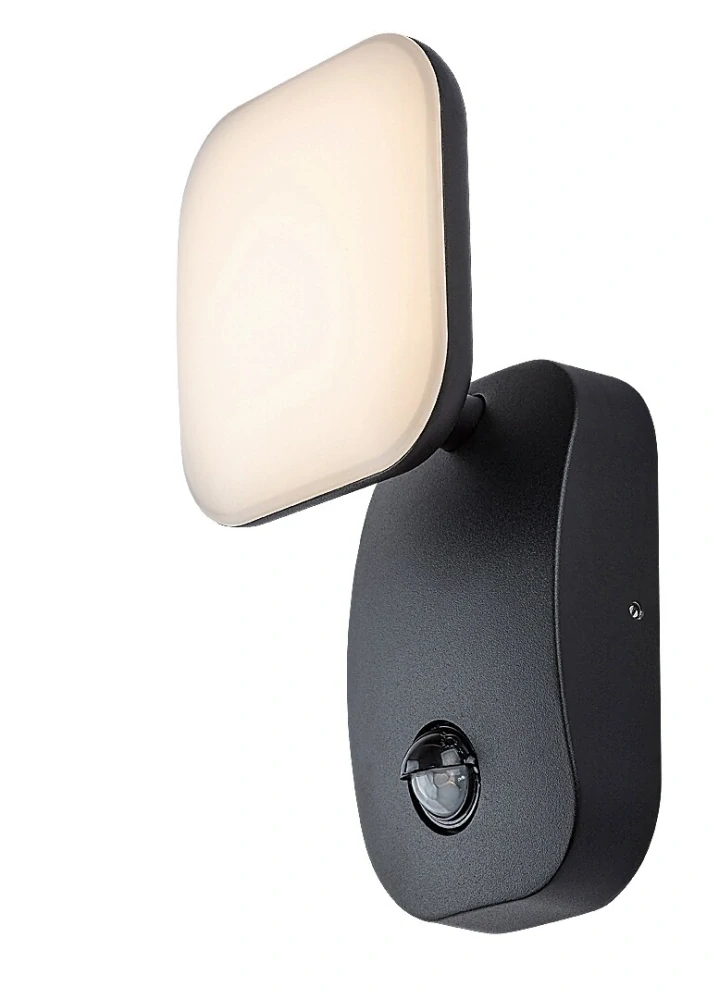 Rabalux 77058 ODIEL - LED senzorové venkovní černé nástěnné svítidlo, LED 12W, 3000K, IP44