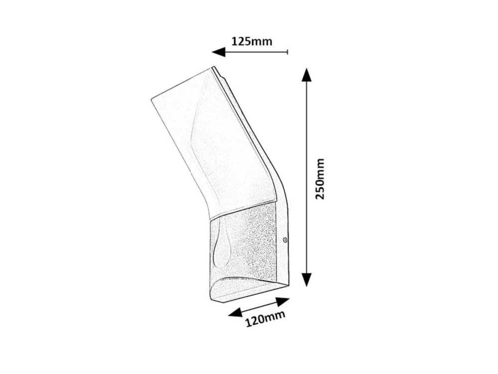 Rabalux 77171 TOLNA - Nástěnné LED venkovní svítidlo v černé barvě, LED 10W, 3000K, IP54