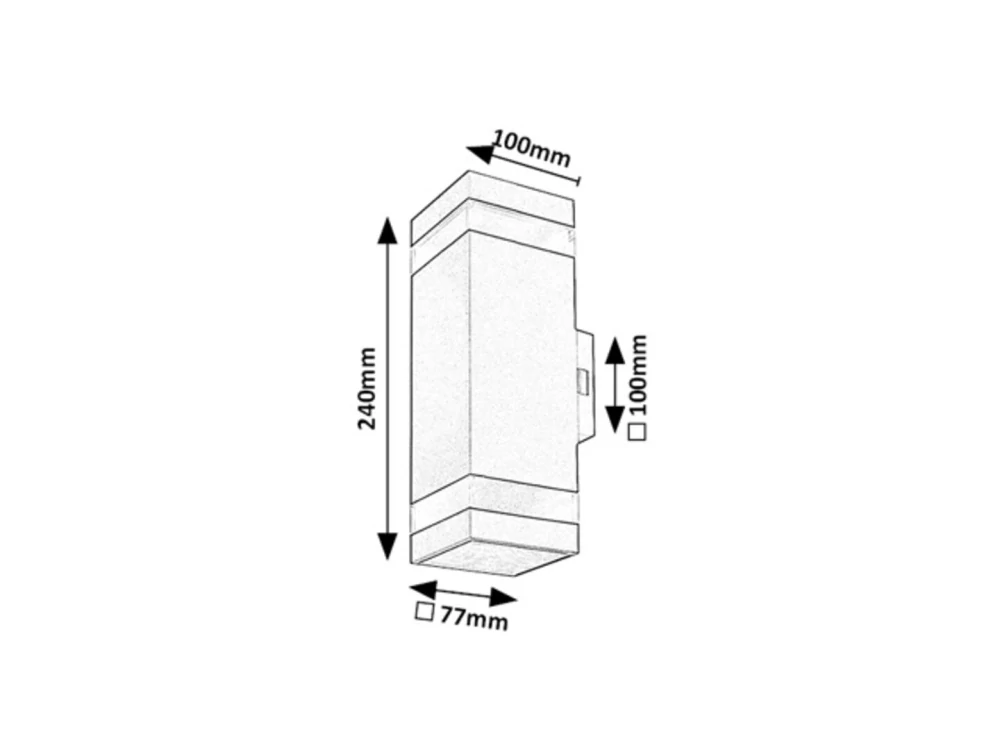 Rabalux 77210 URFA LINE - Nástěnné LED venkovní svítidlo v antracitové barvě, LED 16W, 3000 / 4000 / 6500K, IP65