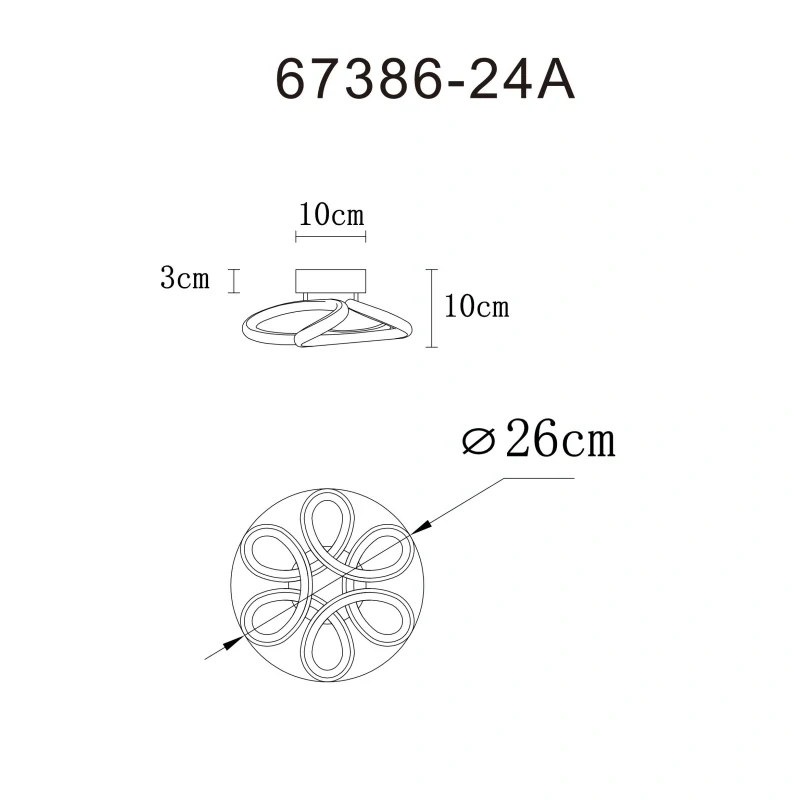 Globo 67386-24A MELISAND - Stropní LED svítidlo v černé barvě LED 24W, 2700/4000/6000K, Ø 26cm