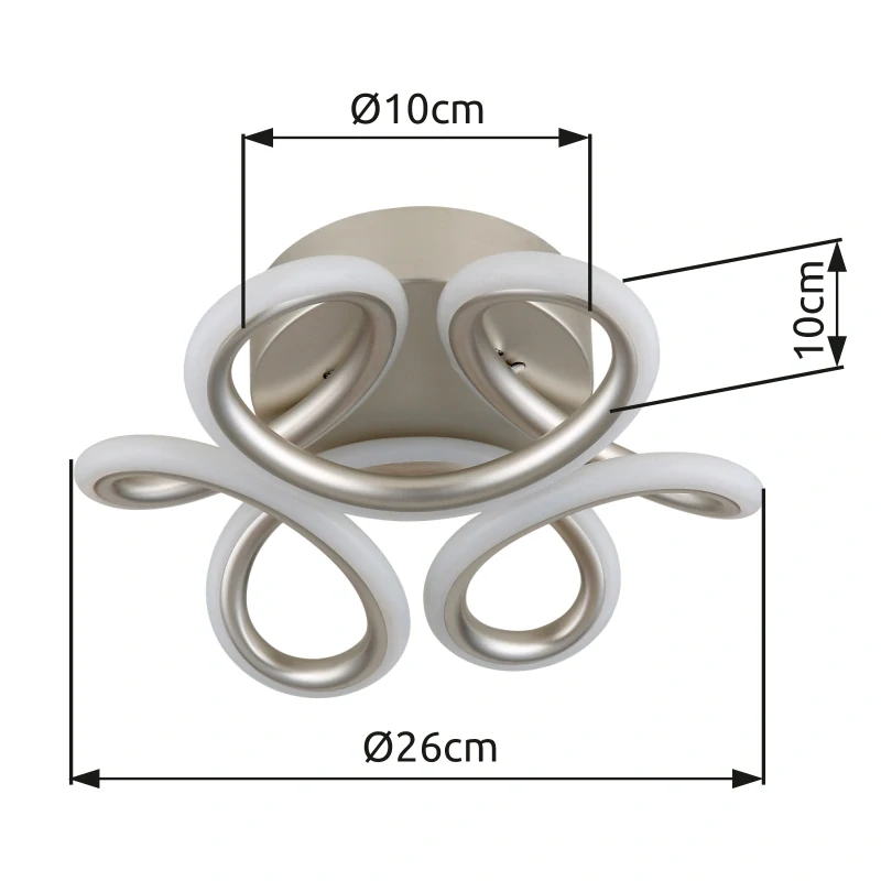 Globo 67386-24S MELISAND - Stropní LED svítidlo ve stříbrné barvě, LED 24W, 2700/4000/6000K, Ø 26cm