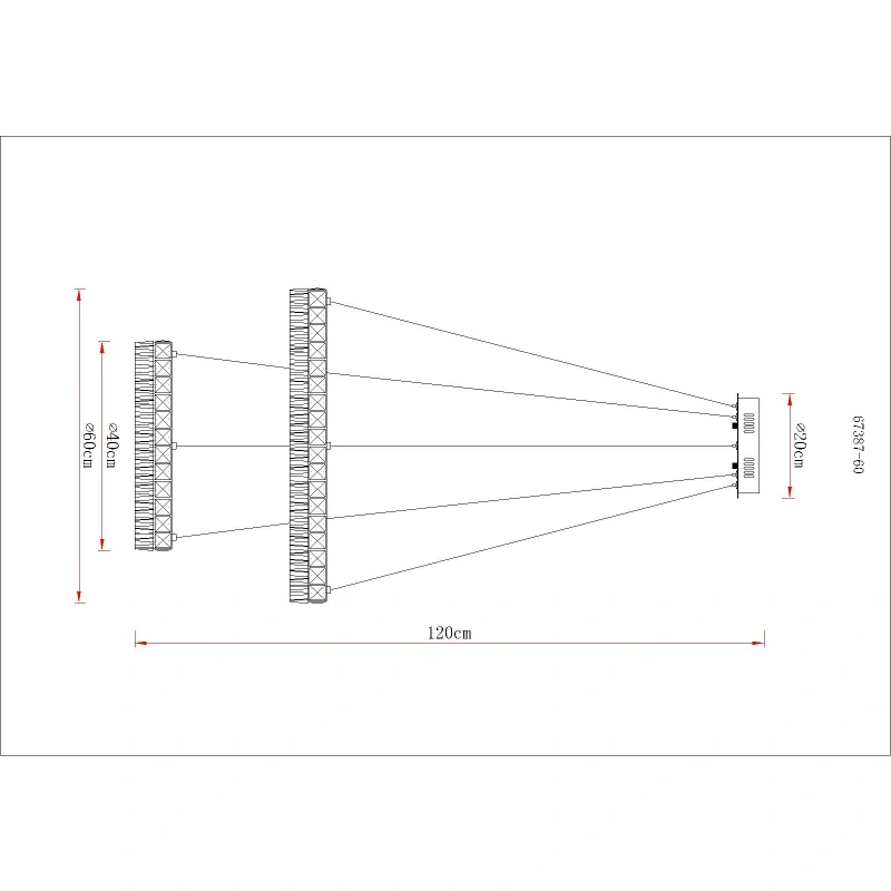 Globo 67387-60 LAUREL - Křišťálový závěsný lustr stmívatelný ovladačem, LED 60W, 2700–6000K, Ø 60cm