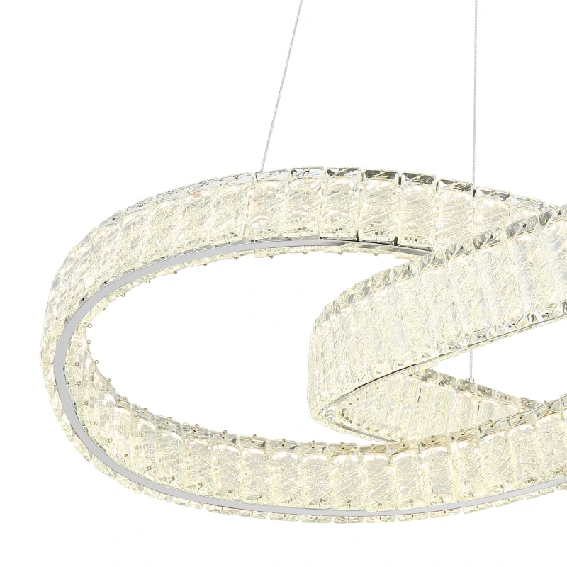 Globo 67162-110CCT MUCKY - Křišťálový závěsný lustr stmívatelný ovladačem, LED 110W, 2700–6500K, Ø 78cm