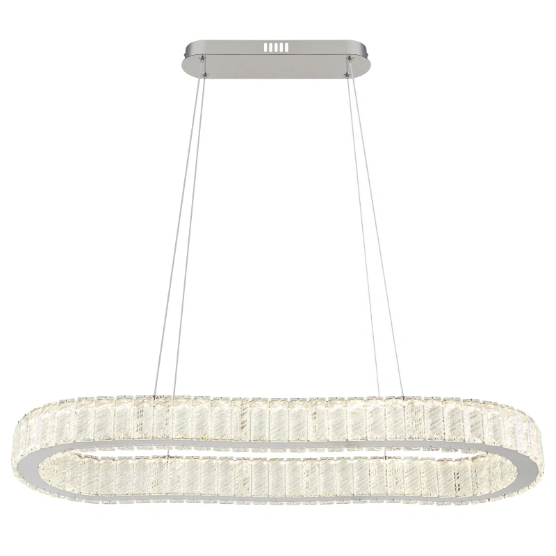 Globo 67162-58 MUCKY - Křišťálový závěsný lustr stmívatelný ovladačem, LED 58W, 2700–6500K