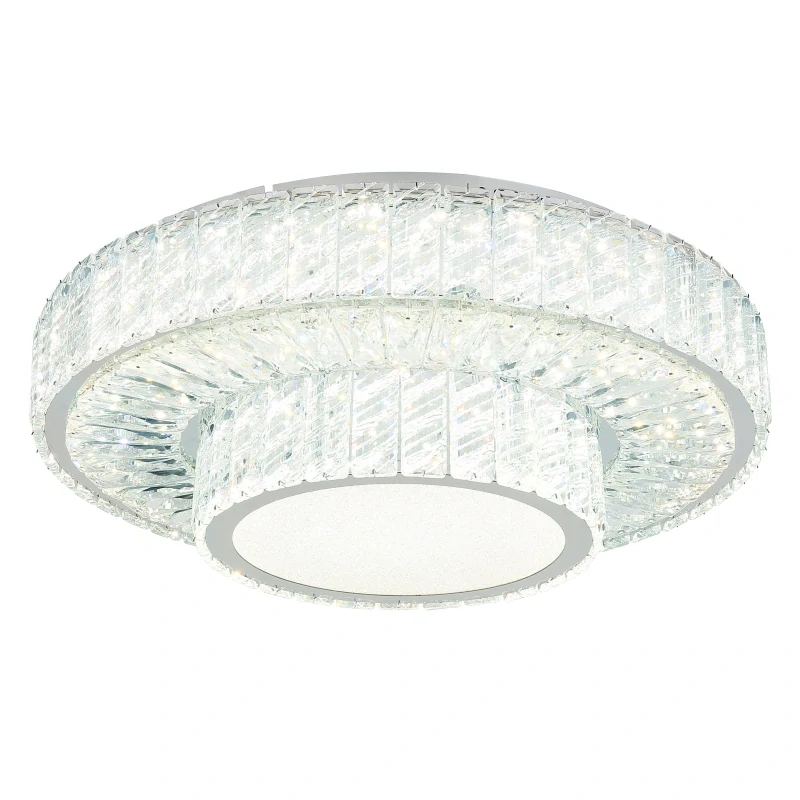 Globo 67162-50D MUCKY - Křišťálový přisazený lustr stmívatelný ovladačem, LED 50W, 2700–6000K, Ø 50cm