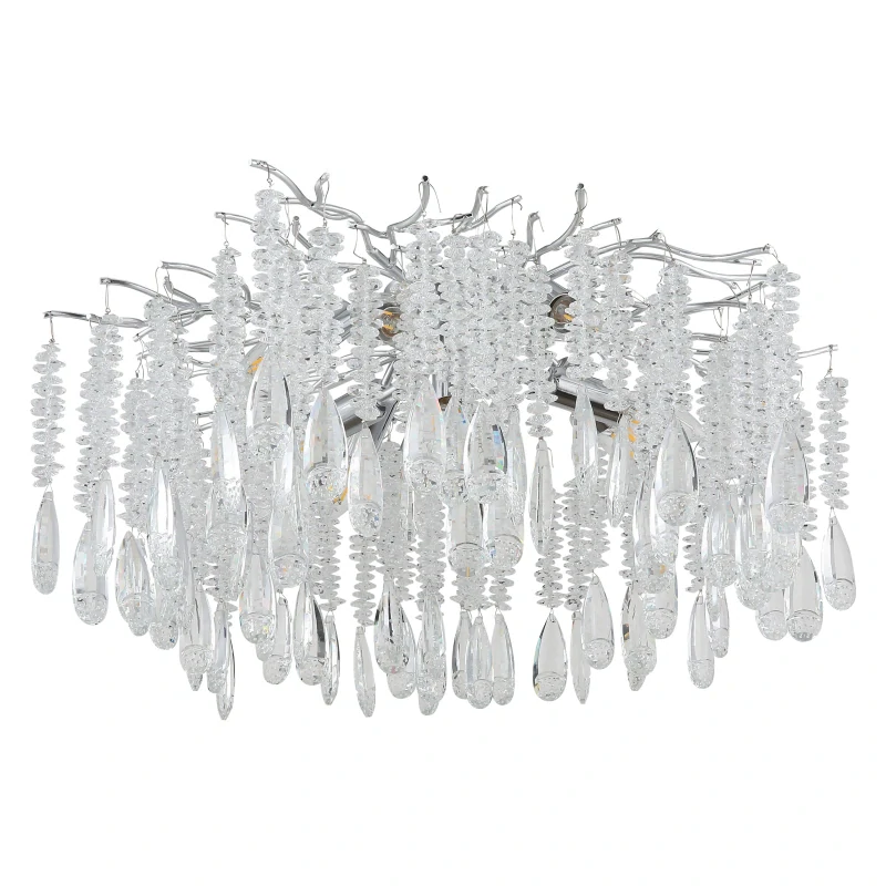 Globo 64141D KINGA - Stropní lustr se skleněnými krystaly, 8 x E14, 60cm