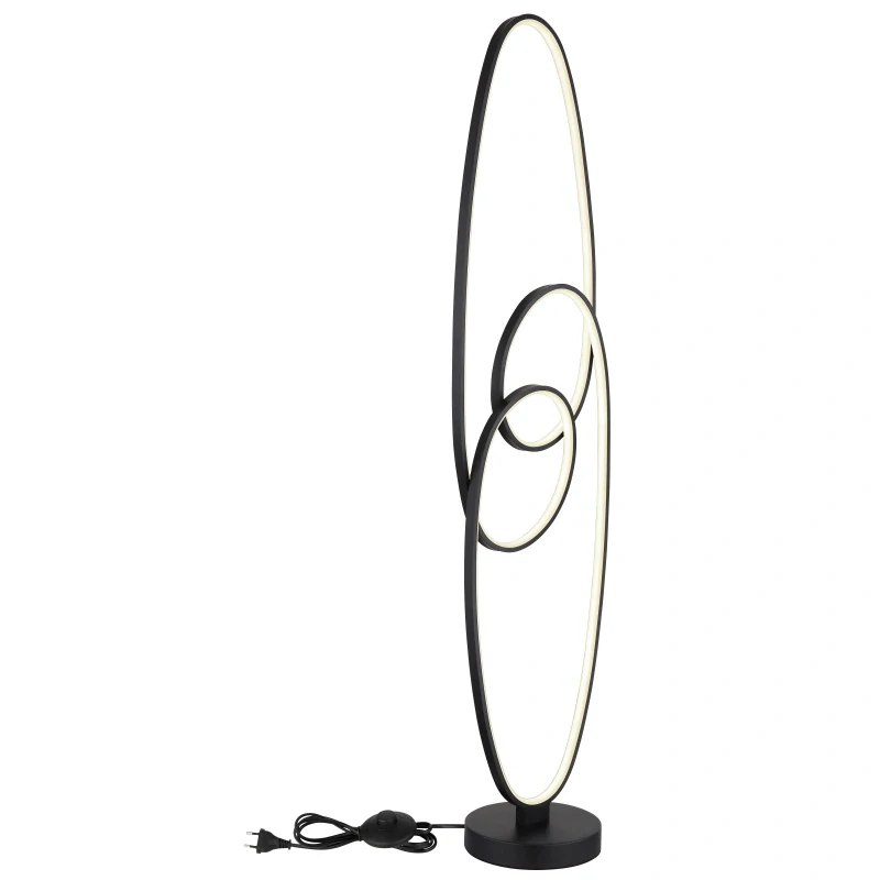 Globo 67177-36S SPIRA - Stojací LED lampa v matné černé barvě, 39W, 2700/4000/6500K, 122cm