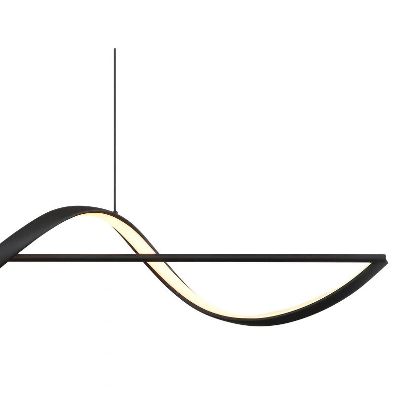 Globo 67207-24 VIOLINO - Závěsné svítidlo v matné černé barvě, 24W, 3000K, 120cm