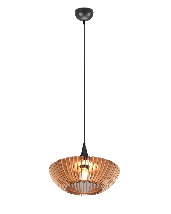 Trio Leuchten 315900142 COLINO - Závěsný dřevěný lustr, 1 x E27 Ø 40cm