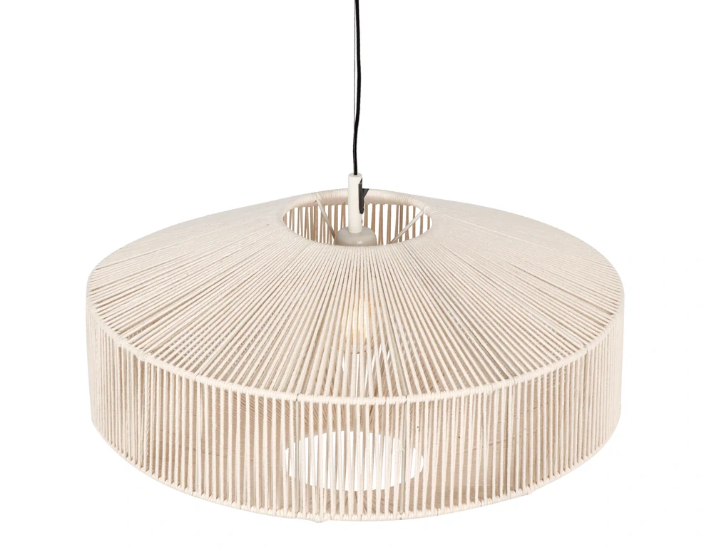 Trio Leuchten 364790144 SVEA - Závěsný lustr se stínidlem z bavlny, 1 x E27, Ø 61cm