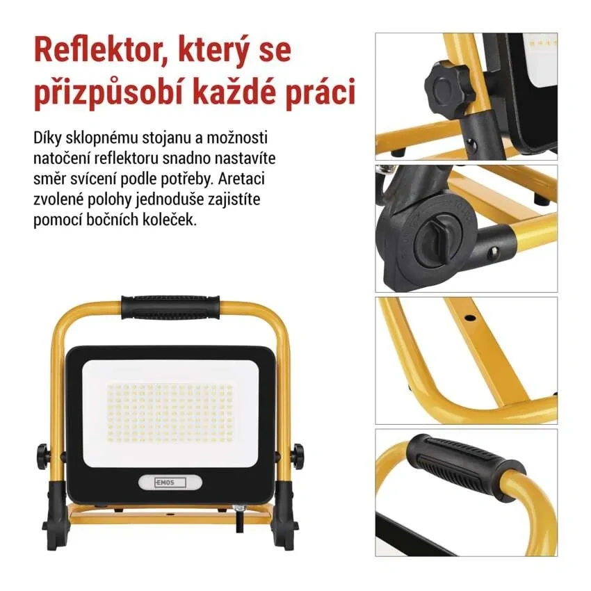Emos ZS3215 GLARO - Přenosný LED reflektor, 100W, IP65